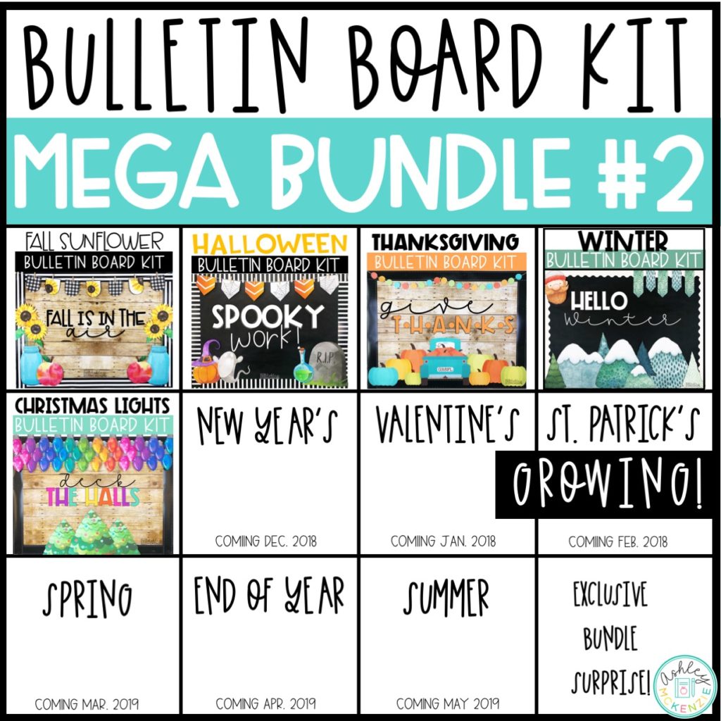Monthly Bulletin Board Kits for your classroom! Great bulletin board ideas. 