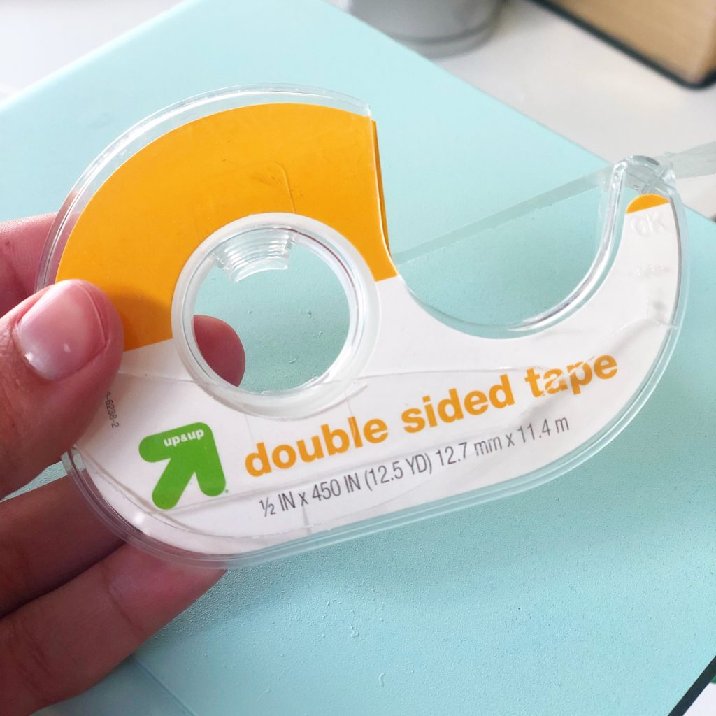 Use double sided tape for your teacher toolbox labels