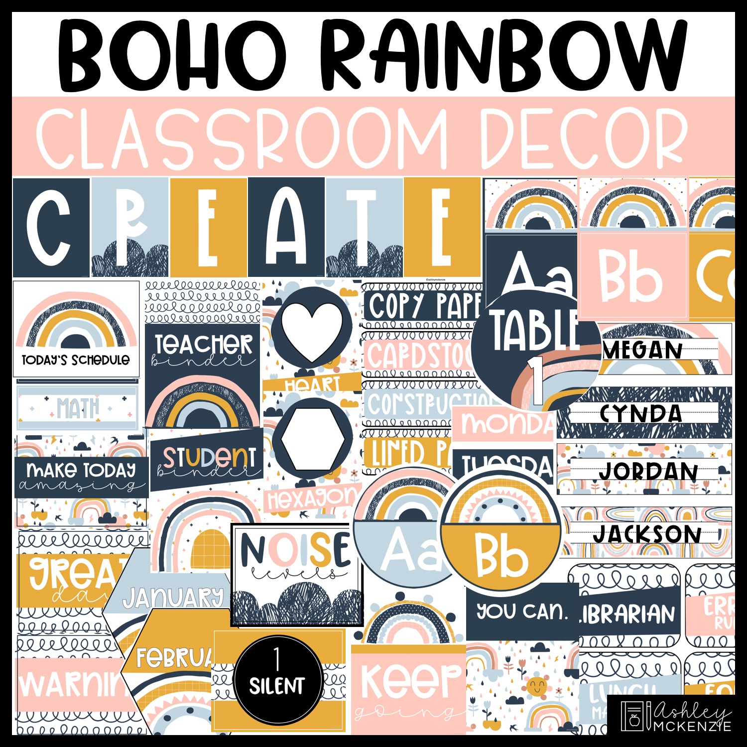 BOHO RAINBOW TEACHERS APPAREL Boho Rainbow Sixth Teachers 6TH Grade Cheetah Print Throw Pillow Multicolor 16x16 