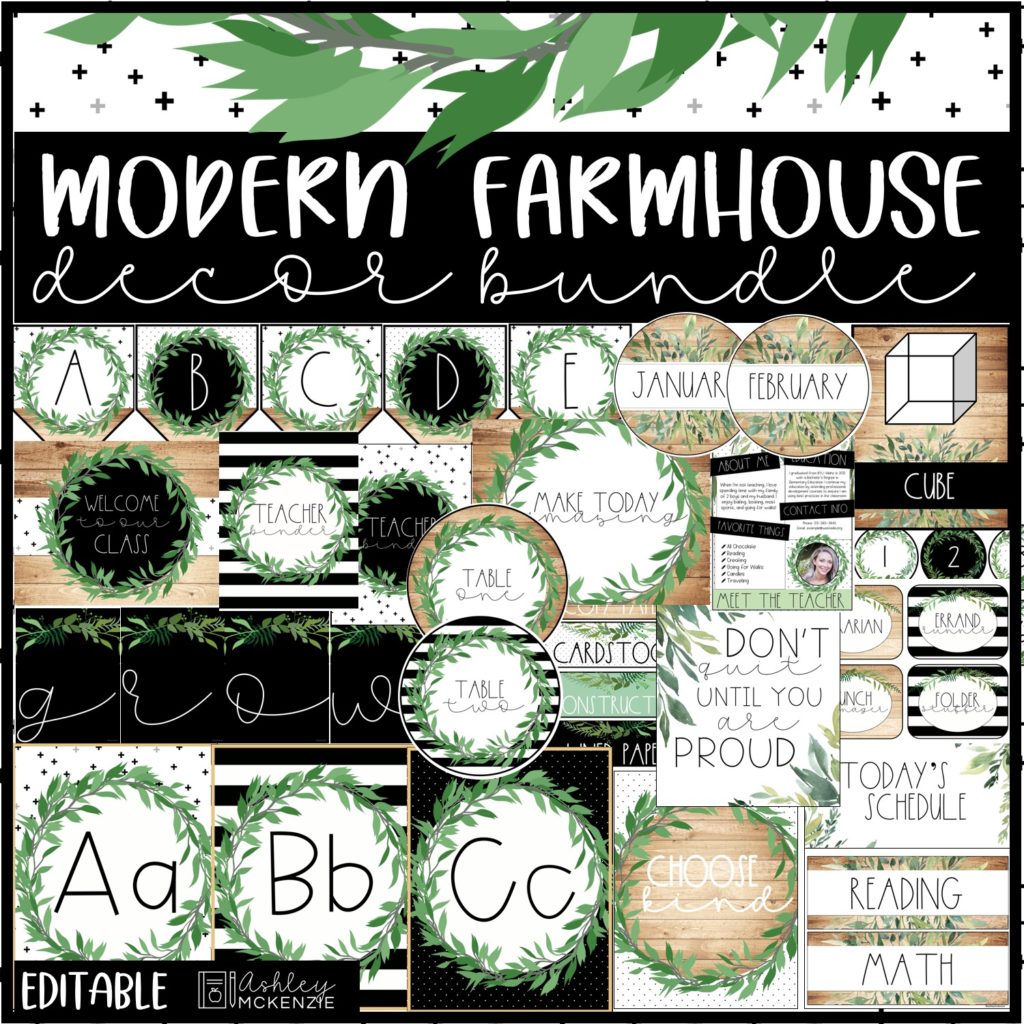 Modern Farmhouse Classroom Decor