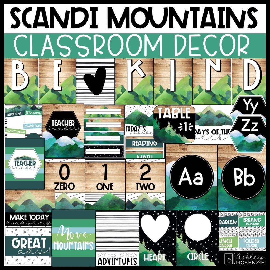 Scandi Mountain Classroom Decor
