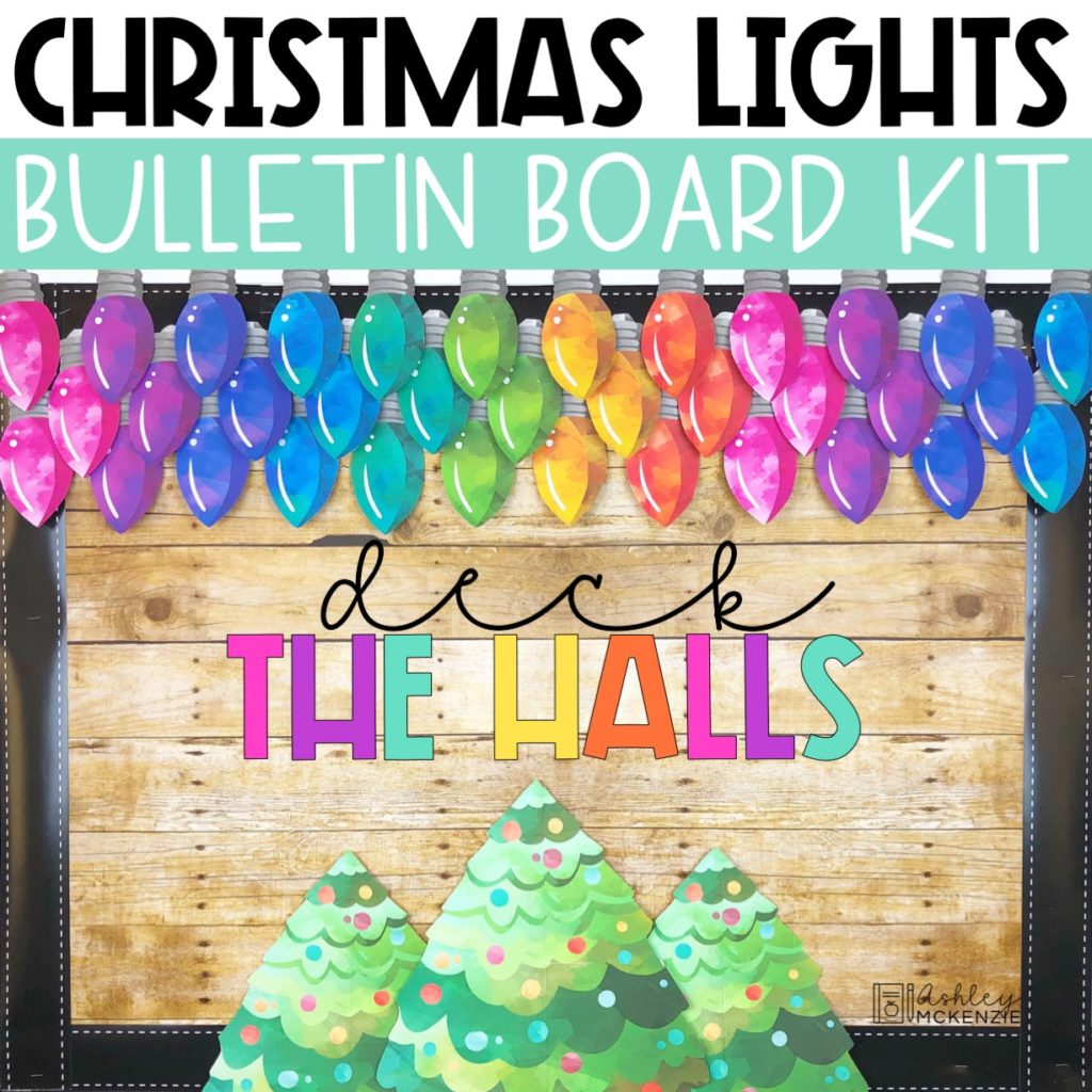 Christmas lights bulletin board kit