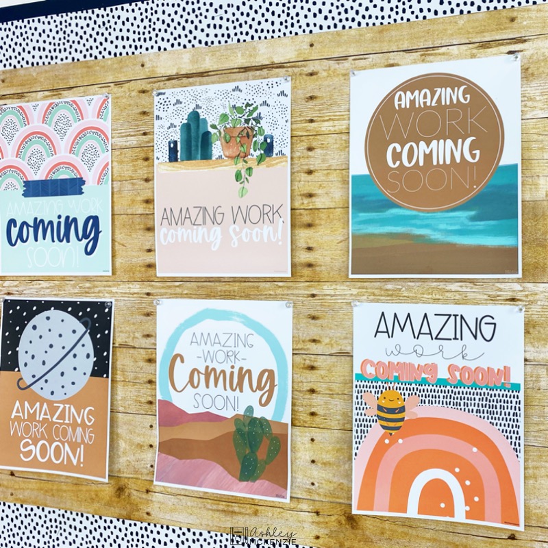 free amazing work classroom posters