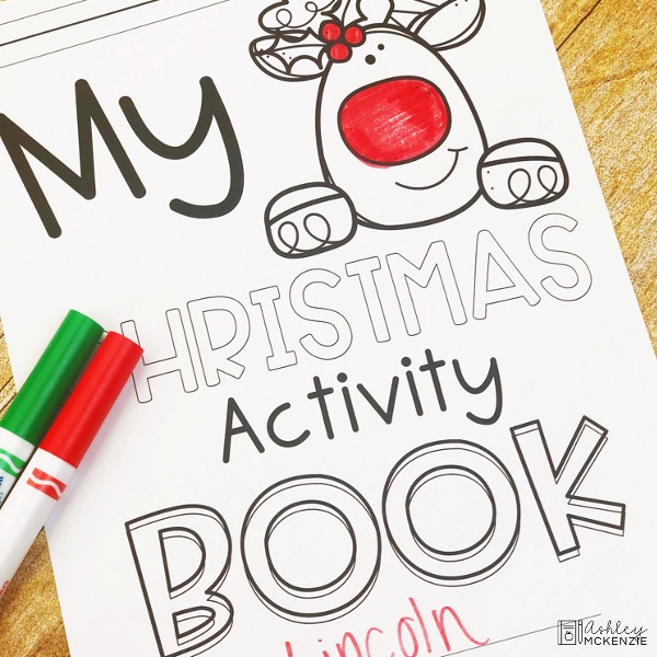 Free Christmas Activity Book for elementary students, perfect for morning work or early classroom work finishers