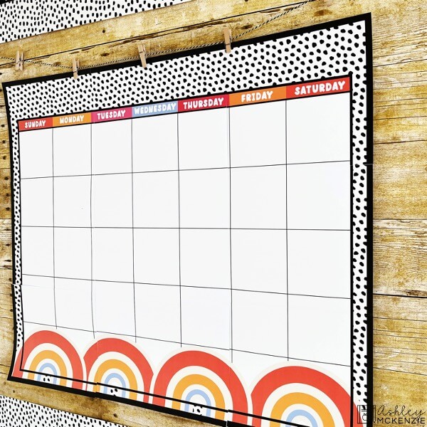 DIY classroom calendar printing tips fully assembled calendar background
