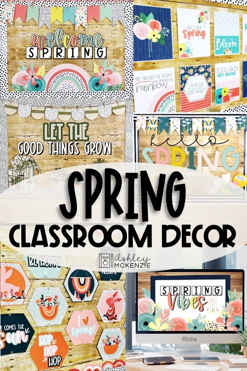 Spring classroom decor ideas for a refreshing look and feel. Lots of examples you can use in your classroom right away for spring.