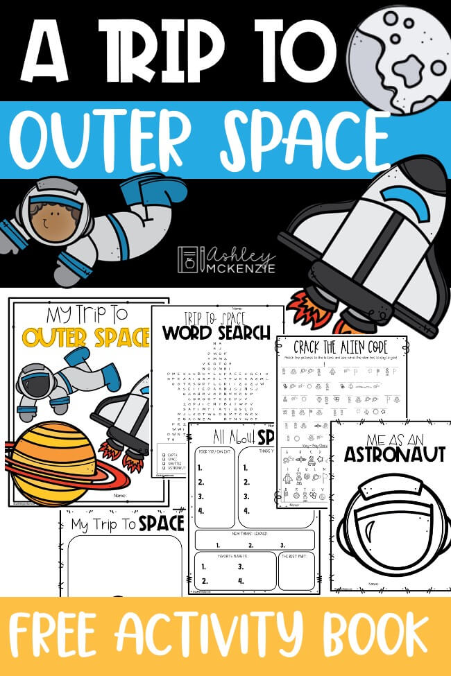 This free trip to outer space activity book features multiple handouts for students to use while learning about outer space.
