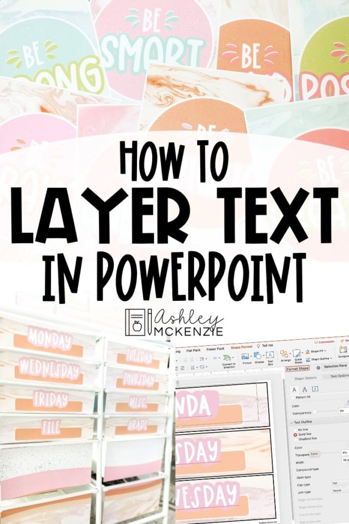 How to layer text in PowerPoint to create a bubbly letters look that makes your text standout