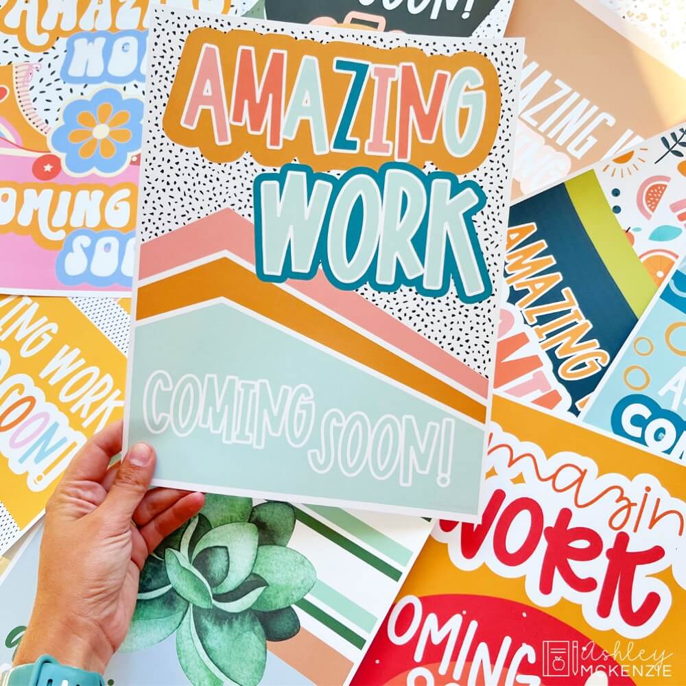 Free amazing work posters in a variety of colorful themes
