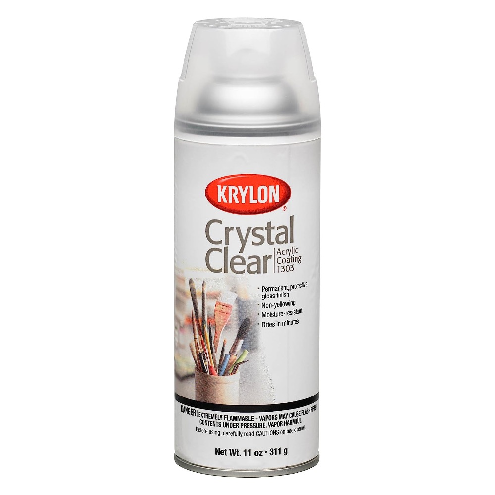 A can of Krylon Crystal Clear Matte Spray Paint
