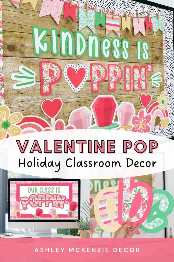 Valentine's Day classroom decor ideas featuring a ring pop theme