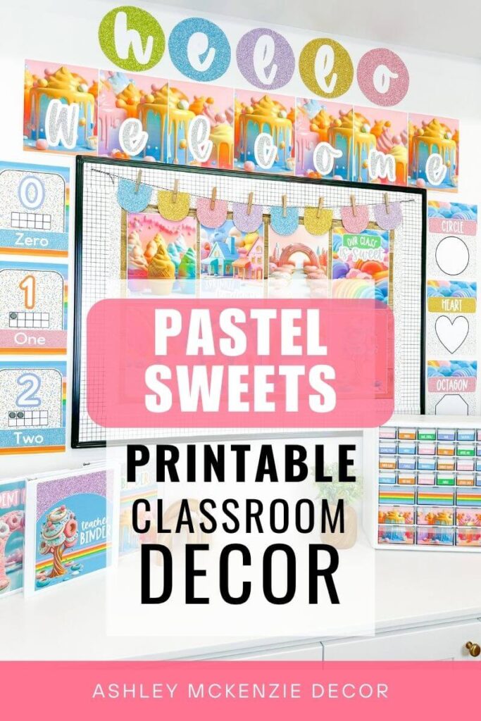 Pastel Sweets Classroom Decor printable resources